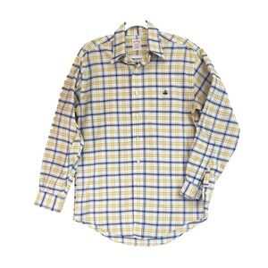 Brooks Brothers Oxford Button Up Shirt Sz S Plaid Long Sleeve